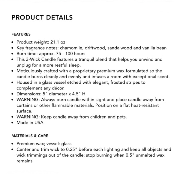 NEST Fragrances Wellness Driftwood & Chamomile 3 Wick 21.1oz Candle - Picture 9 of 9